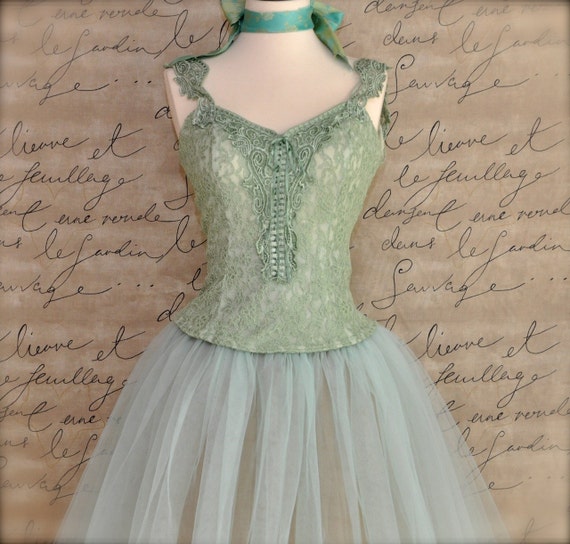 Sublime Ballerina bodice in mint green or by TutusChicOriginals