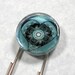 Bookmark - Funky Blue Fractal Heart - Giant Paper Clip Handmade - Great Teacher Gift
