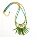 Amazonia Tribal Necklace in green and gold