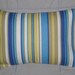 SALE - Accent Pillow Cover. 12 x 18. Blue. Yellow. Olive. White. Seafoam Green. Ivory. Stripe. Decorative Pillow Cover