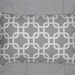 Pillow Cover. Gray and White. 12 x 18. Geometric. Accent Pillow Cover. Decorative Pillow Cover