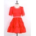 SALE Vintage 60s orange square dance dress / White rick rack trim