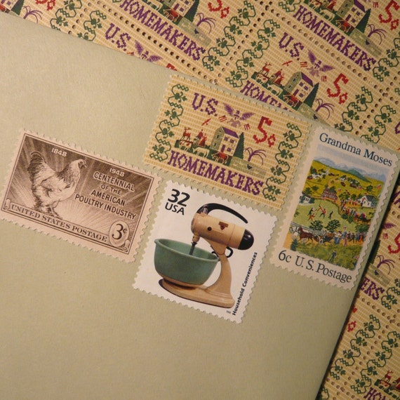 Women's Work Vintage Postage Greeting Card