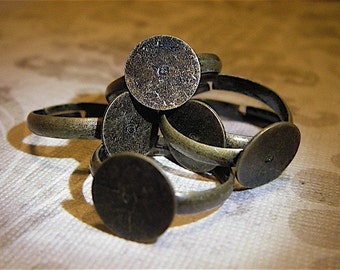 5 - Antique Bronze - Ring Blanks (ABRB)