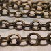 Bronze Cross Chain - H.G. Wells - 5 Foot - Steampunk- Antique Bronze Cross Chain