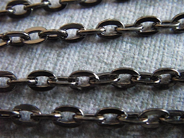 Custom listing  Black Cross Chain - Professor Moriarty - 20 Foot - Steampunk - Jewelry supplies - Black Chain