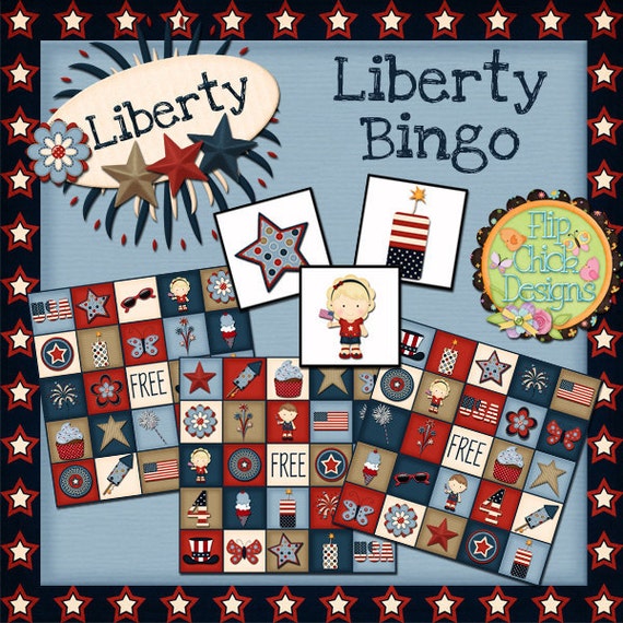 4th of July Printable Bingo Game