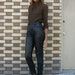 Vintage 1980's Black Wilson's Leather Tailored Trousers S