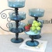Vintage Blue Glass Dessert Bowls 6- Vintage Penthouse