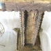 RESERVED - Folk Art Table / Primitive Table / Display Pedestal / Vintage Folk Art Handmade Table- Ranch Cabin