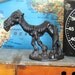 Antique Cast Iron Angry Mule- Ranch Cabin