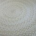 DEPOSIT for white braided rug, made to order, created from recycled t shirts and USA organic Cotton