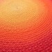 reserved for Alisa in Alaska 72" Ombre Sunset braided rug Made to order from Organic cotton