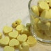 12pcs Yellow Heart Shaped Plastic Beads - 14 x 12mm Yip0787