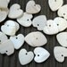 20pcs - Mother of Pearl Shell Heart Beads - 12mm
