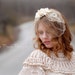Shabby Wedding Headband Flapper Inspired Bridal Veil Hair Piece