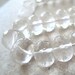 Quartz Beads 12 x 8mm Crystal Clear Hydro Quartz Faceted Rondelles - 6 Pieces