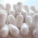Czech Glass Teardrop Beads 10 x 5mm Opaque Snow White - 50 Pieces