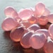 Czech Glass Teardrop Beads 9 x 6mm Smooth Opal Pink Briolettes - (35 Pieces)