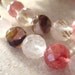 Quartz Beads 12mm Multi Colored Quartz Faceted Rounds - 8 Pieces