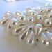 Czech Glass Teardrop Beads 10 x 6mm Pearl Snow White - 50 Pieces