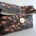 READY TO SHIP // Makeup Bag in Spring Blossoms - Gray and Pink - Great For Travel - size medium