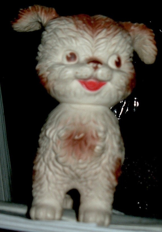 Vintage 1960s Rubber Puppy Dog squeak toy Edward Mobley