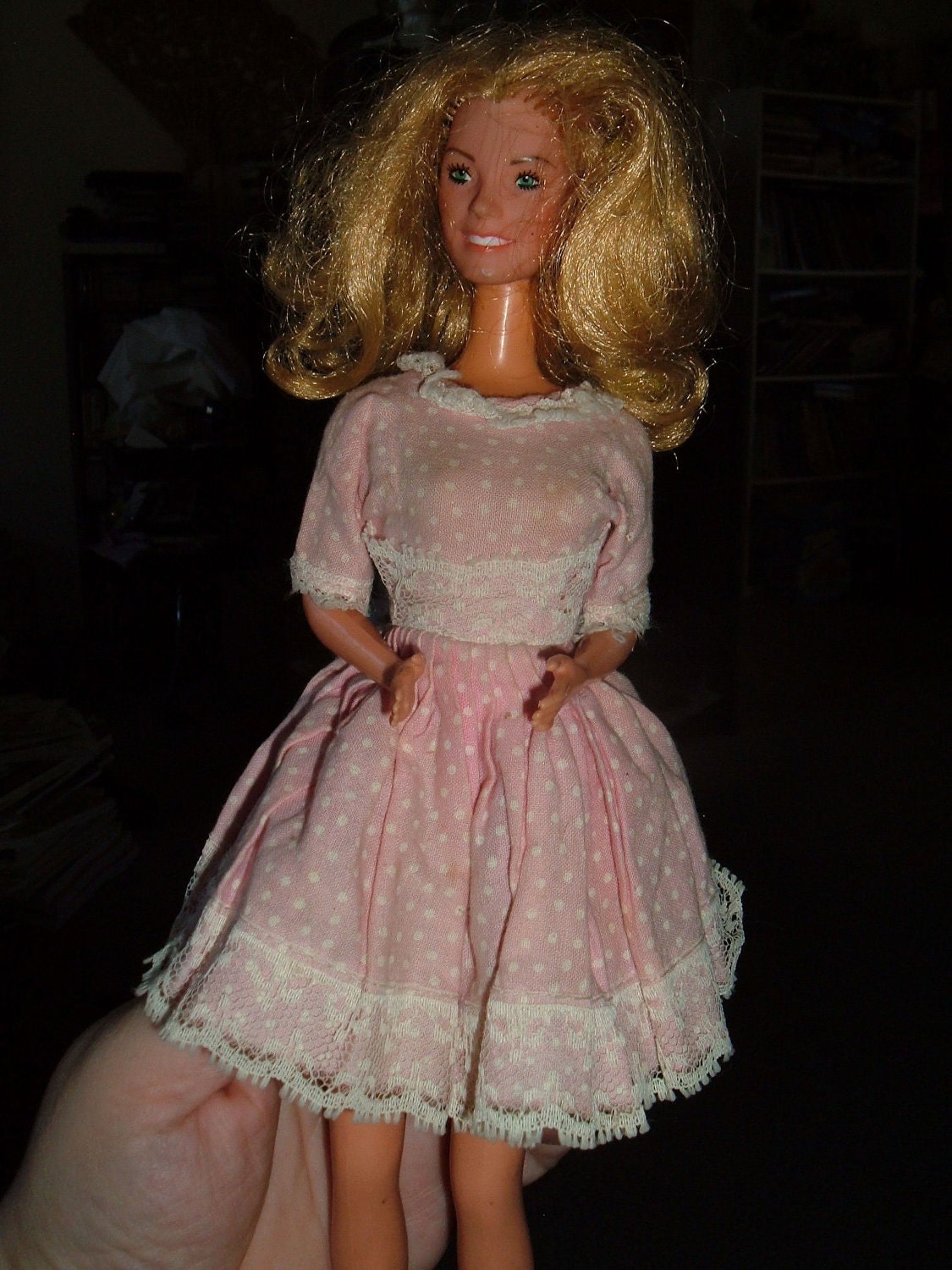 Mattel 1966 Vintage Barbie Doll In Pink With White Polka Dot 