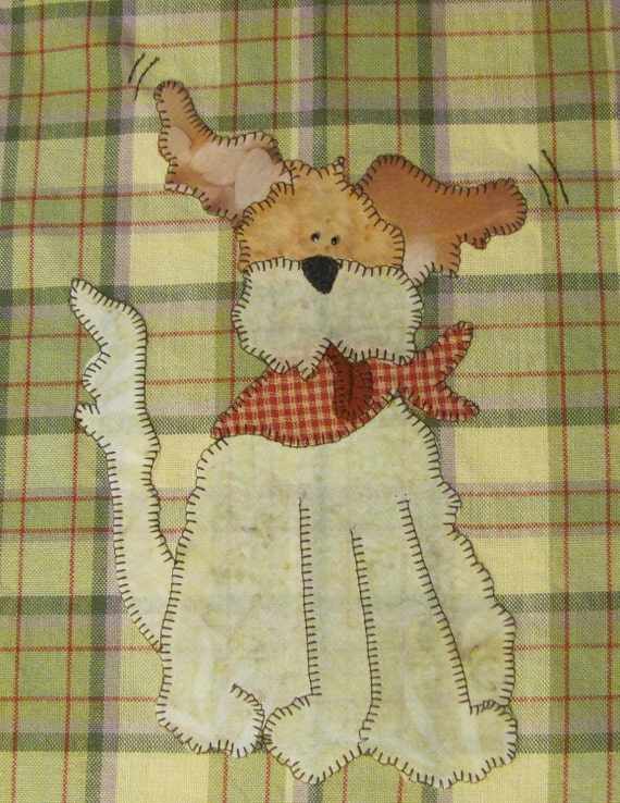 Wilson PDF Applique Pattern for Tea Towel by Quilt Doodle Designs