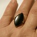 Vintage faceted onyx ring made by Uncas Manufacturing Co.