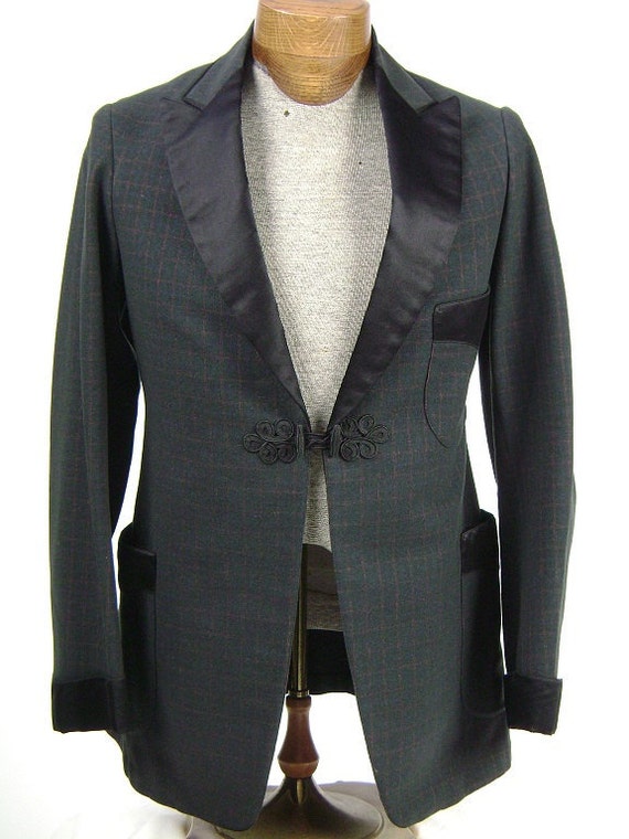 Smoking Jacket with Tuxedo Detail Mens 1920s / Roaring 20s