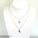 Moon and Star Charm - Double Necklace