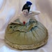 Vintage Antique Ceramic Half Doll Lady Pincushion