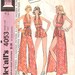 Vintage 70s McCalls Halter Top, Shorts, Pants and Skirt Pattern 4053, Size 10