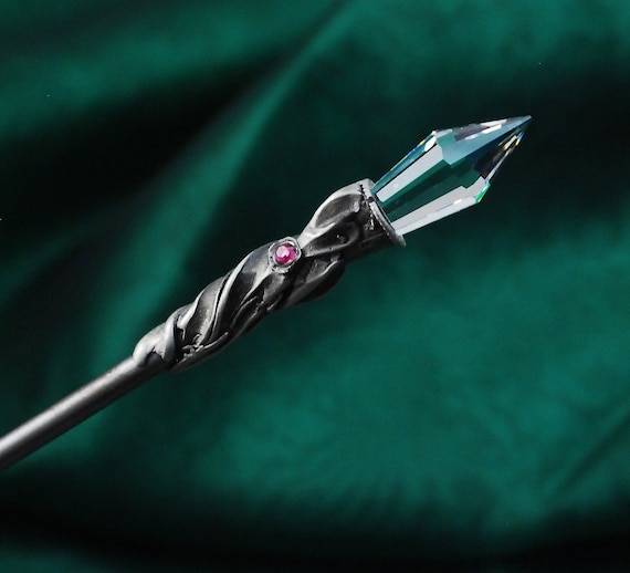 Small Beveled Glass magic Wand made with a sparkling by Queenie88