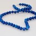 Handknotted real pearls - genuine 5.5 mm deep cornflower blue pearls - necklace - indigo pearl - cobalt deep blue - jewelry