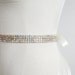 Crystal Cluster Bridal Sash MARILYN Skinny in Gold
