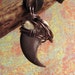 Little Foot Black Bear - Real Large Wire Wrapped Bear Claw Pendant