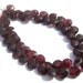 Garnet Faceted Heart Semi Precious Beads (Quality B) / 59 Pieces / CODE 343
