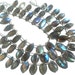 Labradorite Faceted Marquise Semi Precious Gemstone Beads (A) / 18 Pieces / Product Code 579