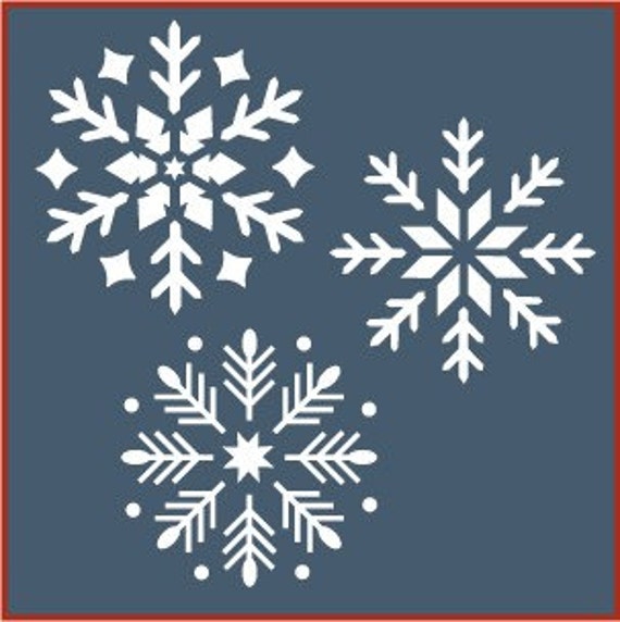 The Artful Stencil Snowflake 1 2 and 3 Stencil Sets 10