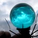 Blue Spider Sculpture Repurposed Art