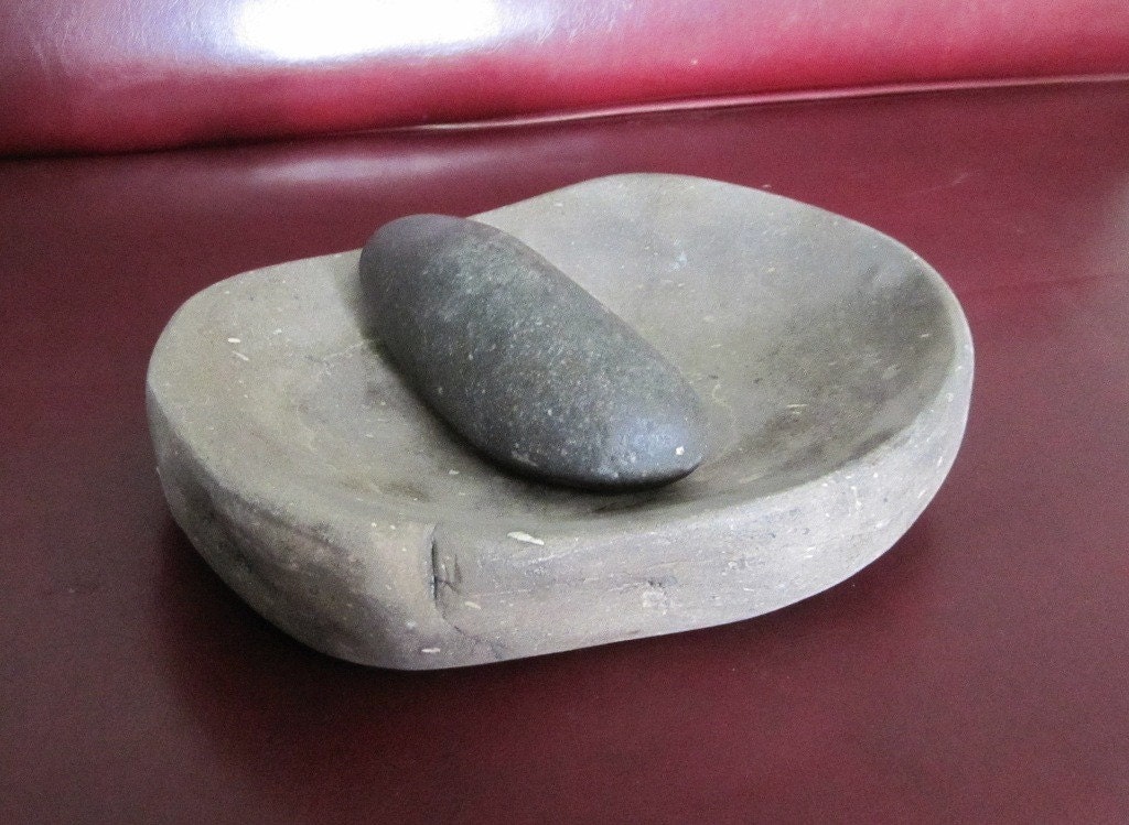 Carved Stone Matate Reproduction Artifacts Mortar and Pestle