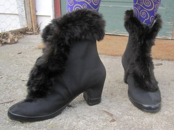 thigh high boots with fur trim