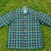 Near Mint Condition 1950's Vintage Marte Continentals Plaid Mad Men Long Sleeve Shirt