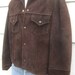 INCREDIBLE Vintage 1950's Man's Chocolate Brown Suede Leather Western Cropped Jacket