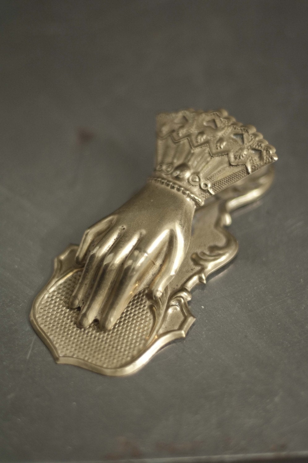 Victorian Brass Hand Clip