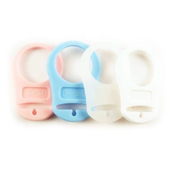 4 Silicone Pacifier Rings for Clips Holders MAM button knob