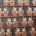 1 yard of Funny men on Brown cotton trim. Original European Vintage trim.