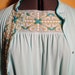 SALE Vintage 70's Gossard Artemis Cool Mint Med Length Soft and Silky Embroidered Caftan and Nightgown Set